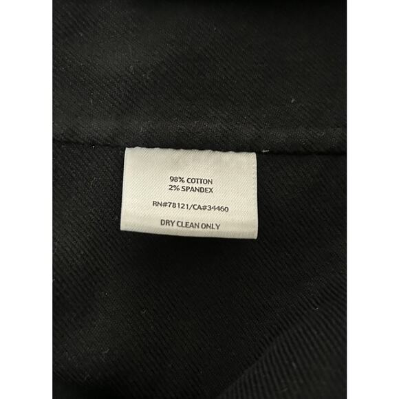 Eileen Fisher Women’s Black Cotton Button Front Blazer Jacket Size L - Picture 10 of 10